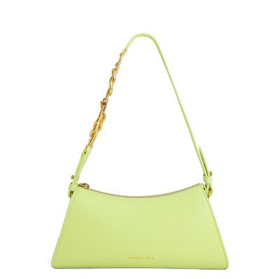 Charles & Keith Metallic-Accent Strap Trapeze Bag กระเป๋าสะพายไหล่