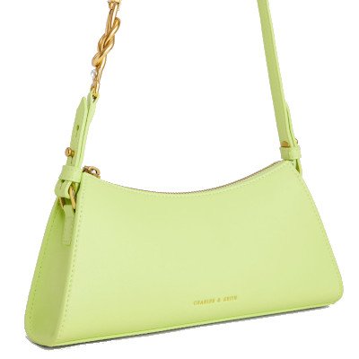 Charles & Keith Metallic-Accent Strap Trapeze Bag กระเป๋าสะพายไหล่