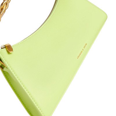 Charles & Keith Metallic-Accent Strap Trapeze Bag กระเป๋าสะพายไหล่