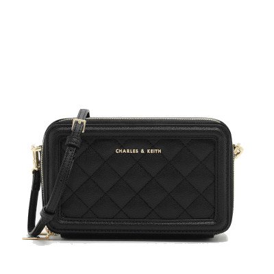 Charles & Keith Quilted Boxy Long Wallet กระเป๋าสตางค์