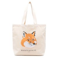 ราคา Maison Kitsune Fox Head Tote กระเป๋าผ้า