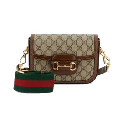 Gucci GG Supreme Horsebit 1955 Mini Bag กระเป๋าสะพายไหล่ (658574 HUHHG 8565)