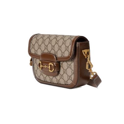 Gucci GG Supreme Horsebit 1955 Mini Bag กระเป๋าสะพายไหล่ (658574 HUHHG 8565)