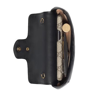 Gucci GG Marmont Matelasse Leather Super Mini Bag กระเป๋าสะพายไหล่ (476433 DTDCT 1000)