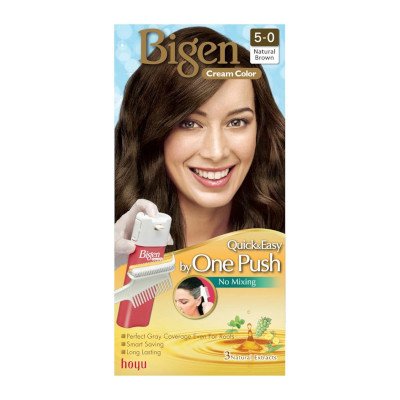 Bigen One Push Cream Color (บีเง็น วันพุช ครีม คัลเลอร์ ยาย้อมผม)