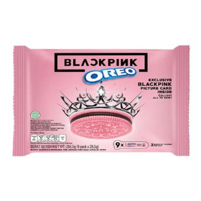 โอรีโอ คุกกี้สีชมพูสอดไส้ครีมรสดาร์กช็อกโกแลต ขนาด 256.5 กรัม