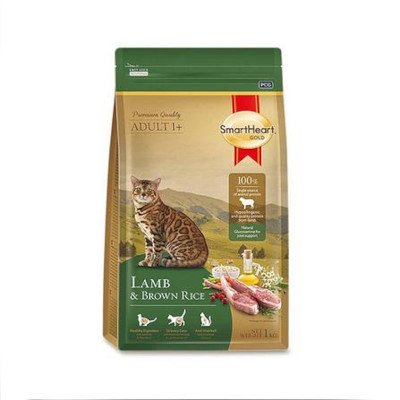 SmartHeart Gold Cat Food Lamb and Brown Rice 1kg (สมาร์ทฮาร์ท โกลด์ แลมบ์แอนด์บราวน์ไรซ์ อาหารแมว 1 กก.)
