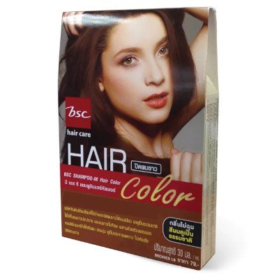 BSC Hair Care SHAMPOO-IN HAIR COLOR 30ml (บีเอสซี แฮร์แคร์ เเชมพู-อิน เเฮร์ คัลเลอร์ แชมพูปิดผมขาว 30 มล.)