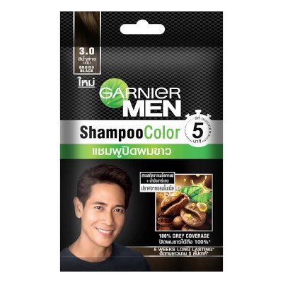 Garnier Men Shampoo Color 10ml (การ์นิเย่ เมน แชมพู คัลเลอร์ แชมพูปิดผมขาว 10 มล.)