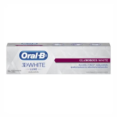 Oral-B 3D White Luxe Glamorous White 90g (ออรัลบี ยาสีฟัน ทรีดีไวท์ ลุกซ์ กลามอรัลไวท์ 90 กรัม)