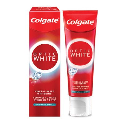 Colgate Optic White Exfoliating Mineral 100g (คอลเกต อ๊อพติค ไวท์ เอ็กซ์โฟลิเอตติ้ง มิเนรัล 100 กรัม)