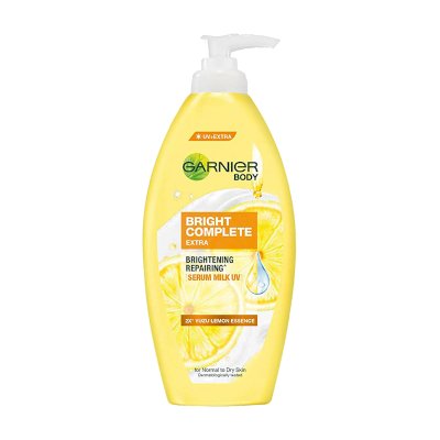 Garnier Body Bright Complete Extra Brightening Repairing Serum Milk UV 400ml (การ์นิเย่ บอดี้ ไบรท์ คอมพลีท เอ็กซ์ตร้า โลชั่นบำรุงผิวกาย 400 มล.)