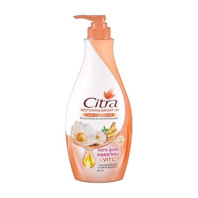 Citra Restoring Bright UV Lotion 380ml (ซิตร้า รีสตอร์ริ่ง ไบร์ท ยูวี โลชั่นบำรุงผิวกาย 380 มล.)