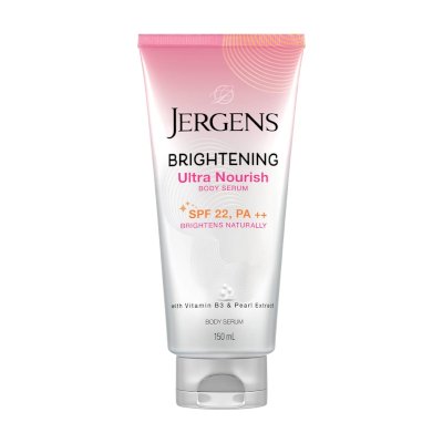 Jergens Brightening Ultra Nourish Body Serum SPF22 PA++ 150ml (เจอร์เกนส์ ไบรท์เทนนิ่ง อัลตร้า นูริช บอดี้ เซรั่ม SPF22 PA++ 150 มล.)