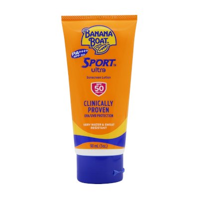 Banana Boat Sport Ultra Sunscreen Lotion SPF50+ PA+++ 90ml (บานาน่า โบ๊ท สปอร์ต อัลตร้า โพลเท็ค ซันสกรีน โลชั่น SPF30 PA+++ 90 มล.)