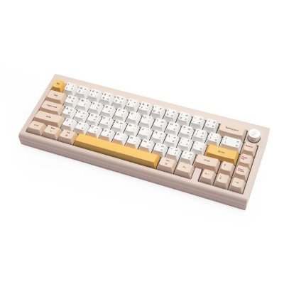 Loga Aluminum Wireless Mechanical Keyboard คีย์บอร์ดเกมมิ่งไร้สาย รุ่น Yaksa 65AL Vanilla Caramel Biscuits