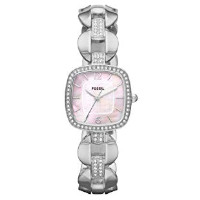 ราคา นาฬิกาข้อมือ Fossil รุ่น ES3016 Women Analogue Delicate Square SS Bracelet Pink