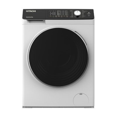 Hitachi เครื่องซักอบผ้าฝาหน้า ซัก 8 กก. อบ 5 กก. รุ่น BD-D802HVOW