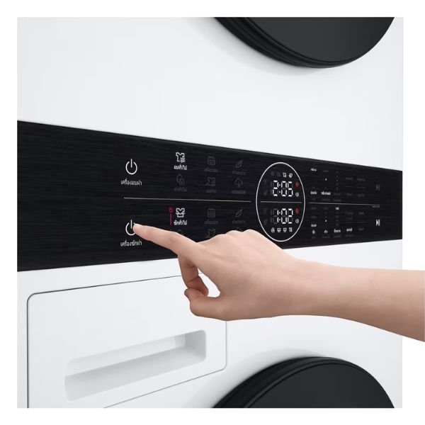 LG เครื่องซักอบผ้าฝาหน้า ซัก 14 กก. อบ 10 กก. รุ่น WT1410NHW