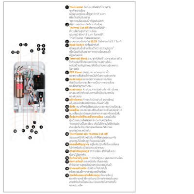 Toshiba เครื่องทำน้ำอุ่น 4500 วัตต์ รุ่น WH-4511MC