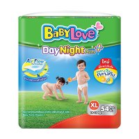 ราคา เบบี้เลิฟ เดย์ไนท์เเพนส์ พลัส กางเกงผ้าอ้อม ขนาด XL 12-17 กก. 54 ชิ้น (BabyLove Day Night Pants Plus Diapers Size XL 12-17kg 54pcs)
