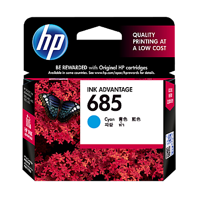 HP Ink Cartridge 685 Cyan (CZ122AA)
