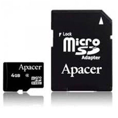 Apacer Micro SDHC Class4 4GB with Adapter