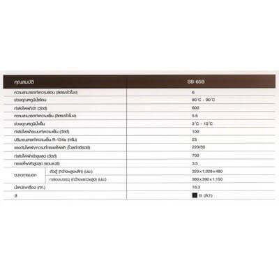 Sharp เครื่องทำน้ำดื่มร้อน-เย็น รุ่น SB-65B