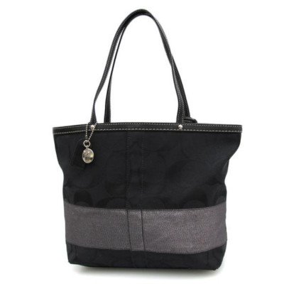 Coach F28504 Signature Stripe Tote กระเป๋าสะพายข้าง