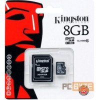 ราคา Kingston Micro SD 8GB Memory Card Class10