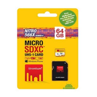 Strontium Micro Nitro UHS-1 SD card CLASS 10 64GB 566X Speed