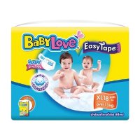ราคา เบบี้เลิฟ อีซี่ เทป ผ้าอ้อมแบบเทป ขนาด XL 13 กก. ขึ้นไป 18 ชิ้น (BabyLove Easy Tape Diapers Size XL Over 13kg 18pcs)