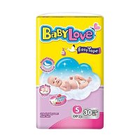 ราคา เบบี้เลิฟ อีซี่ เทป ผ้าอ้อมแบบเทป ขนาด S 3-7 กก. 30 ชิ้น (BabyLove Easy Tape Diapers Size S 3-7kg 30pcs)