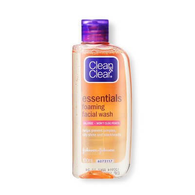 คลีน แอนด์ เคลียร์ เอสเซนเชียล โฟมมิ่ง เฟเชียล วอช สบู่เหลว ล้างหน้า 100มล. (Clean & Clear Essentials Foaming Facial Wash 100ml)