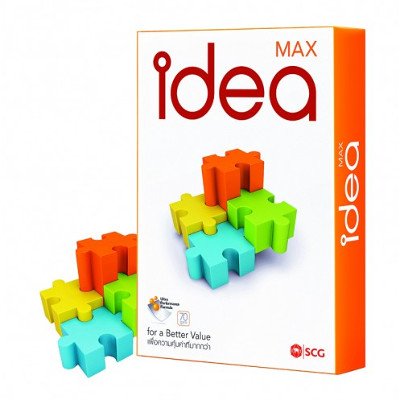 ไอเดีย แม็กซ์ กระดาษถ่ายเอกสาร 70แกรม ขนาด A4 500 แผ่น (Idea Max A4 70gsm. Copy Paper 500 Sheets)