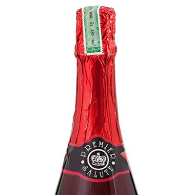 พรีเมียร์ ซาลูท น้ำรสองุ่นแดง 10% อัดก๊าซ 750มล. (Premier Salute Red Grape Carbonated Flavoured Drink 750ml)