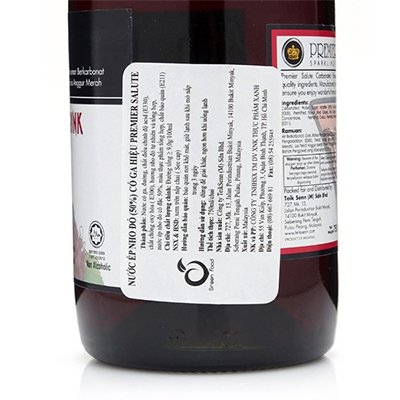 พรีเมียร์ ซาลูท น้ำรสองุ่นแดง 10% อัดก๊าซ 750มล. (Premier Salute Red Grape Carbonated Flavoured Drink 750ml)