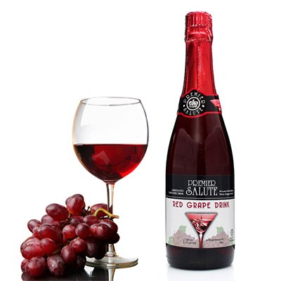 พรีเมียร์ ซาลูท น้ำรสองุ่นแดง 10% อัดก๊าซ 750มล. (Premier Salute Red Grape Carbonated Flavoured Drink 750ml)