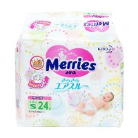 ราคา Merries Tape ผ้าอ้อมสำเร็จรูปแบบเทป ไซส์ S 24 ชิ้น
