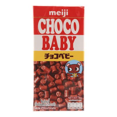 เมจิ ช็อกโกแลตนม ช็อคโกเบบี้ 34กรัม (Meiji Choco Baby Milk Chocolate 34g)