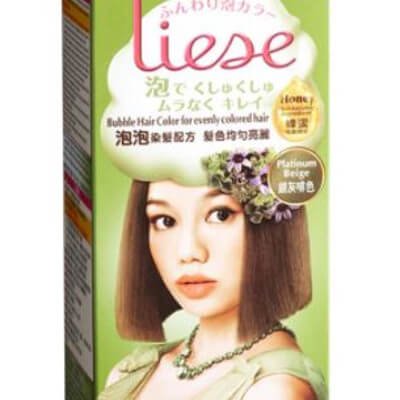 ลิเซ่ โฟมเปลี่ยนสีผม สีเบจประกายเงิน (Liese Color Platinum Beige Bubble Hair Color)