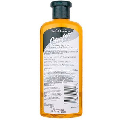 แคล์รอล เฮอร์บัล เอสเซ้นส์ ซิตรัส ลิฟท์ แชมพูเพื่อผมนุ่มสลวยสำหรับผมแห้ง/ผมผ่านการทำสี 400มล. (Clairol Herbal Essences Citrus Lift Shampoo For Dry/Coloured Hair 400ml)