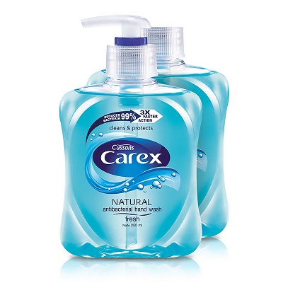 แคเร็กซ์ เฟรช สบู่เหลวล้างมือแอนตี้แบคทีเรียจากธรรมชาติ 250มล. x 2 ขวด (Carex Fresh Natural Antibacterial Hand Wash 250ml x 2pcs)