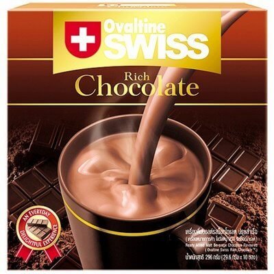 โอวัลติน สวิส ริช ช็อกโกแลต เครื่องดื่มมอลต์ปรุงสำเร็จรสช็อกโกแลต 29.6กรัม x 10 ซอง (Ovaltine Swiss Rich Chocolate Ready Mixed Chocolate Flavoured Malt Beverage 29.6g x 10pcs)