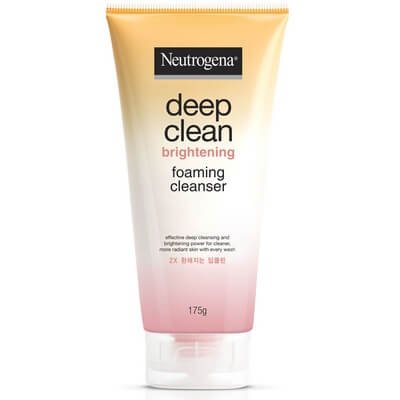 นูโทรจีนา ดีพ คลีน โฟมมิ่ง คลีนเซอร์ โฟมทำความสะอาดผิวหน้า 175กรัม (Neutrogena Deep Clean Foaming Cleanser 175g)