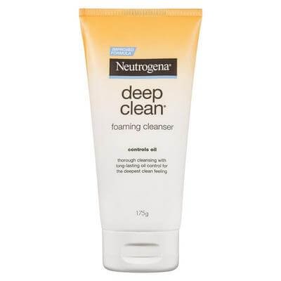 นูโทรจีนา ดีพ คลีน โฟมมิ่ง คลีนเซอร์ โฟมทำความสะอาดผิวหน้า 175กรัม (Neutrogena Deep Clean Foaming Cleanser 175g)