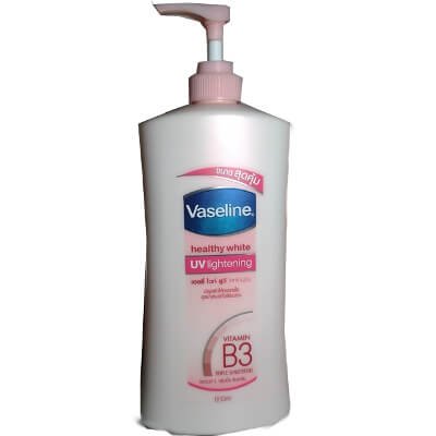 Vaseline Healthy White UV Lightening Lotion 600ml (วาสลีน โลชั่น เฮลธี้ ไวท์ ยูวี ไลท์เทนนิ่ง 600 มล.)