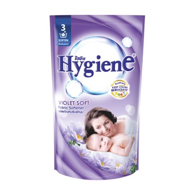 ไฮยีน น้ำยาปรับผ้านุ่ม ไวโอเล็ต ซอฟท์ 600 กรัม (Hygiene Fabric Softener Violet Soft 600ml)