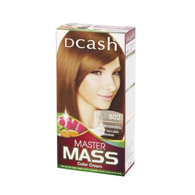 ดีแคช มาสเตอร์ แมส ครีมเปลี่ยนสีผม เอ็มจี 802 สีน้ำตาลทองอ่อน 50มล. (D Cash Master Mass MG802 Light Golden Brown Color Cream 50ml)