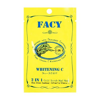เฟซี่ โคลนเย็นพอกหน้าสาหร่ายทะเล ไวท์เทนนิ่งซี 10มล. (Facy Whitening C Cold Scrub Mud Mask 10ml)